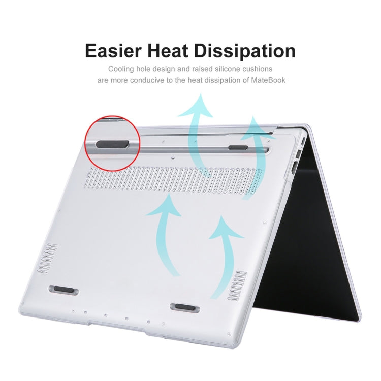 ENKAY for Huawei MateBook D 14 / Honor MagicBook 14 US Version 2 in 1 Crystal Protective Case with TPU Keyboard Film(Transparent)