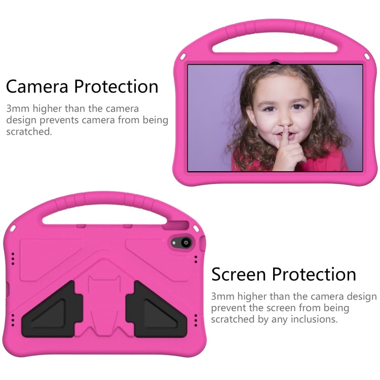 For Lenovo Tab P11 / J606F EVA Flat Anti Falling Protective Case Shell with Holder(Rose Red)