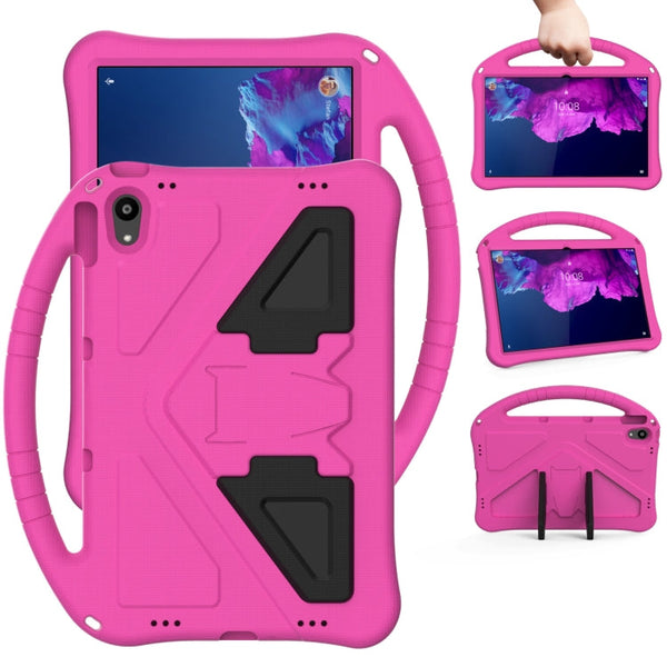 For Lenovo Tab P11 / J606F EVA Flat Anti Falling Protective Case Shell with Holder(Rose Red)