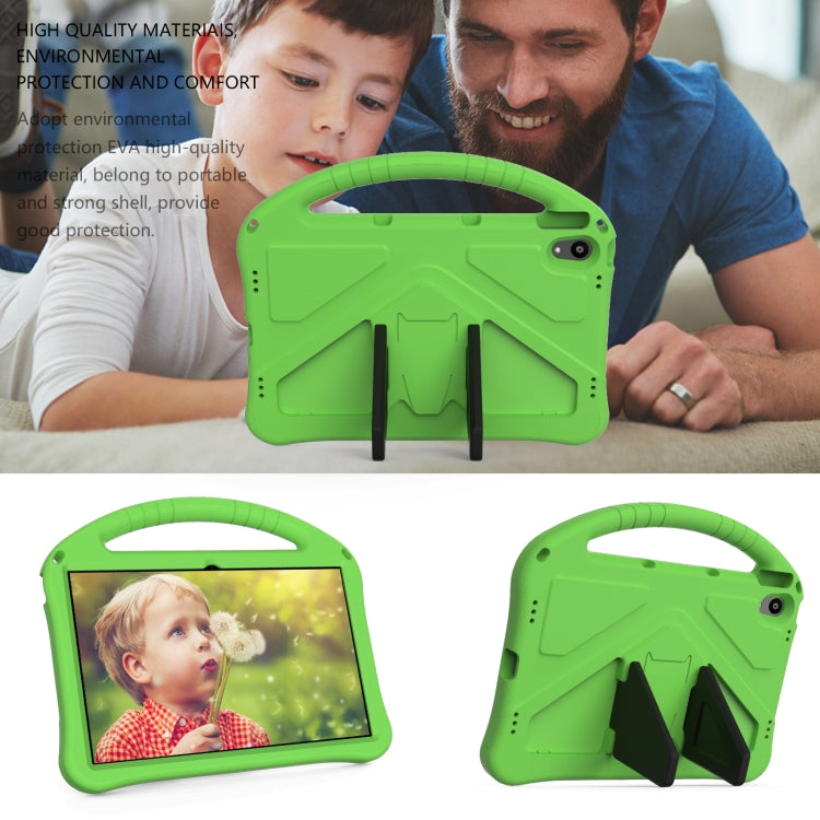 For Lenovo Tab P11 / J606F EVA Flat Anti Falling Protective Case Shell with Holder(Green)