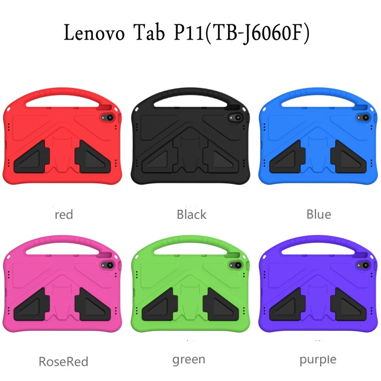 For Lenovo Tab P11 / J606F EVA Flat Anti Falling Protective Case Shell with Holder(Blue)