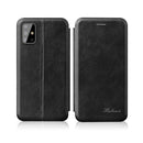 For Samsung Galaxy A52 5G/4G ntegrated Electricity Pressing Retro Texture Magnetic TPU+PU Leather Case with Card Slot & Holder(Black)