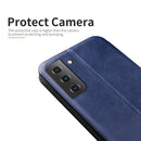 For Samsung Galaxy A52 5G/4G ntegrated Electricity Pressing Retro Texture Magnetic TPU+PU Leather Case with Card Slot & Holder(Black)