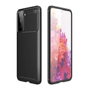 For Samsung Galaxy S21 FE Carbon Fiber Texture Shockproof TPU Case(Black)