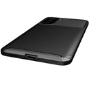 For Samsung Galaxy S21 FE Carbon Fiber Texture Shockproof TPU Case(Blue)