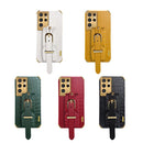 For Samsung Galaxy S21 Ultra Electroplated TPU Crocodile Pattern Leather Case with Wrist Strap(Green)