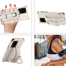 For Samsung Galaxy S21 Ultra Electroplated TPU Crocodile Pattern Leather Case with Wrist Strap(Green)