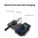 UV-06 3 in 1 Double Folding Wireless Charger for iPhone & Watch & Airpods 1 / 2 / Pro