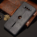For Xiaomi Black Shark 4 / Black Shark 4 Pro Shockproof Sewing Cow Pattern Skin PC + PU + TPU Case(Black)