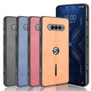 For Xiaomi Black Shark 4 / Black Shark 4 Pro Shockproof Sewing Cow Pattern Skin PC + PU + TPU Case(Black)