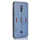 For ZTE nubia Red Magic 6/Red Magic 6 Pro Shockproof Sewing Cow Pattern Skin PC + PU + TPU Case(Blue)