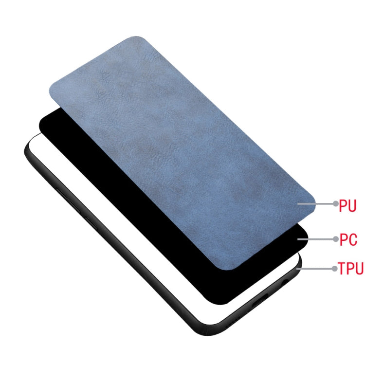 For ZTE nubia Red Magic 6/Red Magic 6 Pro Shockproof Sewing Cow Pattern Skin PC + PU + TPU Case(Blue)