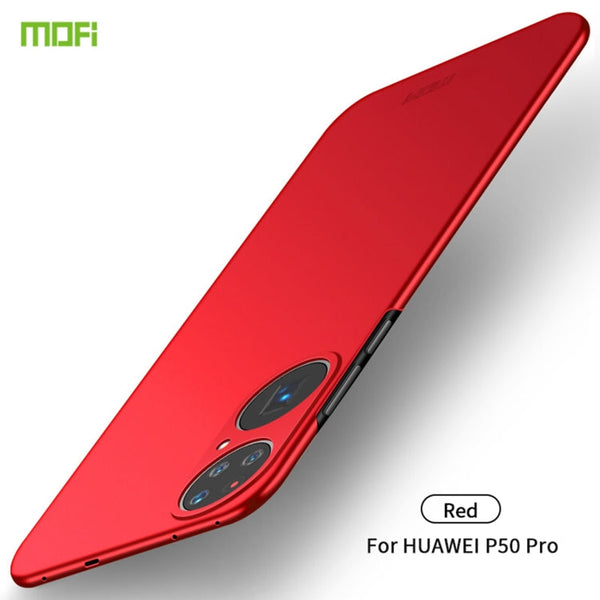 For Huawei P50 Pro MOFI Frosted PC Ultra-thin Hard Case(Red)