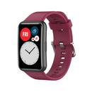 For Huawei Watch Fit TIA-B09 Silicone Watch Band(wine red)