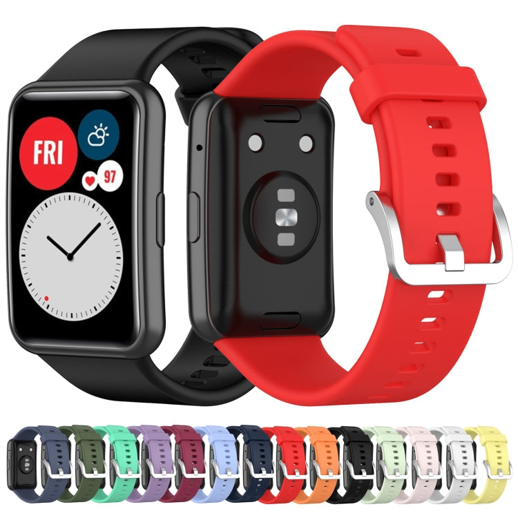 For Huawei Watch Fit TIA-B09 Silicone Watch Band(Black)