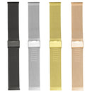 20mm Double Buckle Braided Fine Mesh Stainless Ssteel Metal Replacement Strap(black)