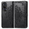 Halfway Mandala Embossing Pattern Horizontal Flip Leather Case with Holder & Card Slots & Wallet & Lanyard For Huawei P50 Pro(Black)
