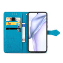 Halfway Mandala Embossing Pattern Horizontal Flip Leather Case with Holder & Card Slots & Wallet & Lanyard For Huawei P50 Pro(Blue)