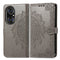 Halfway Mandala Embossing Pattern Horizontal Flip Leather Case with Holder & Card Slots & Wallet & Lanyard For Huawei P50 Pro(Grey)