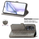 Halfway Mandala Embossing Pattern Horizontal Flip Leather Case with Holder & Card Slots & Wallet & Lanyard For Huawei P50 Pro(Grey)