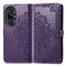 Halfway Mandala Embossing Pattern Horizontal Flip Leather Case with Holder & Card Slots & Wallet & Lanyard For Huawei P50 Pro(Purple)