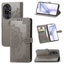 Halfway Mandala Embossing Pattern Horizontal Flip Leather Case with Holder & Card Slots & Wallet & Lanyard For Huawei P50(Grey)