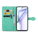 Halfway Mandala Embossing Pattern Horizontal Flip Leather Case with Holder & Card Slots & Wallet & Lanyard For Huawei P50(Green)