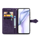 Halfway Mandala Embossing Pattern Horizontal Flip Leather Case with Holder & Card Slots & Wallet & Lanyard For Huawei P50(Purple)