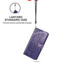 For Huawei P50 Pro Butterfly Love Flowers Embossed Horizontal Flip Leather Case with Holder & Card Slots & Wallet & Lanyard(Dark Purple)
