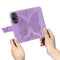 For Huawei P50 Pro Butterfly Love Flowers Embossed Horizontal Flip Leather Case with Holder & Card Slots & Wallet & Lanyard(Light Purple)