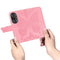 For Huawei P50 Pro Butterfly Love Flowers Embossed Horizontal Flip Leather Case with Holder & Card Slots & Wallet & Lanyard(Pink)