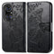 For Huawei P50 Butterfly Love Flowers Embossed Horizontal Flip Leather Case with Holder & Card Slots & Wallet & Lanyard(Black)