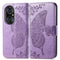 For Huawei P50 Butterfly Love Flowers Embossed Horizontal Flip Leather Case with Holder & Card Slots & Wallet & Lanyard(Light Purple)