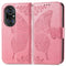 For Huawei P50 Butterfly Love Flowers Embossed Horizontal Flip Leather Case with Holder & Card Slots & Wallet & Lanyard(Pink)