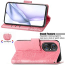 For Huawei P50 Butterfly Love Flowers Embossed Horizontal Flip Leather Case with Holder & Card Slots & Wallet & Lanyard(Pink)
