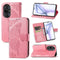 For Huawei P50 Butterfly Love Flowers Embossed Horizontal Flip Leather Case with Holder & Card Slots & Wallet & Lanyard(Pink)