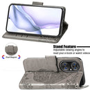 For Huawei P50 Butterfly Love Flowers Embossed Horizontal Flip Leather Case with Holder & Card Slots & Wallet & Lanyard(Gray)