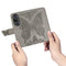 For Huawei P50 Butterfly Love Flowers Embossed Horizontal Flip Leather Case with Holder & Card Slots & Wallet & Lanyard(Gray)