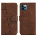Stitching Calf Texture Buckle Horizontal Flip Leather Case with Holder & Card Slots & Wallet & Lanyard For iPhone 12 Pro Max(Brown)