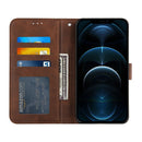 Stitching Calf Texture Buckle Horizontal Flip Leather Case with Holder & Card Slots & Wallet & Lanyard For iPhone 12 Pro Max(Brown)