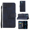 Stitching Calf Texture Buckle Horizontal Flip Leather Case with Holder & Card Slots & Wallet & Lanyard For iPhone 12 Pro Max(Blue)