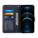 Stitching Calf Texture Buckle Horizontal Flip Leather Case with Holder & Card Slots & Wallet & Lanyard For iPhone 12 Pro Max(Blue)