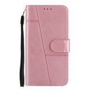 Stitching Calf Texture Buckle Horizontal Flip Leather Case with Holder & Card Slots & Wallet & Lanyard For iPhone 12 mini(Pink)