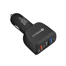YSY-386 35W QC3.0 USB + USB 2.0 + USB-C / Type-C Multi-port Car Charger Black