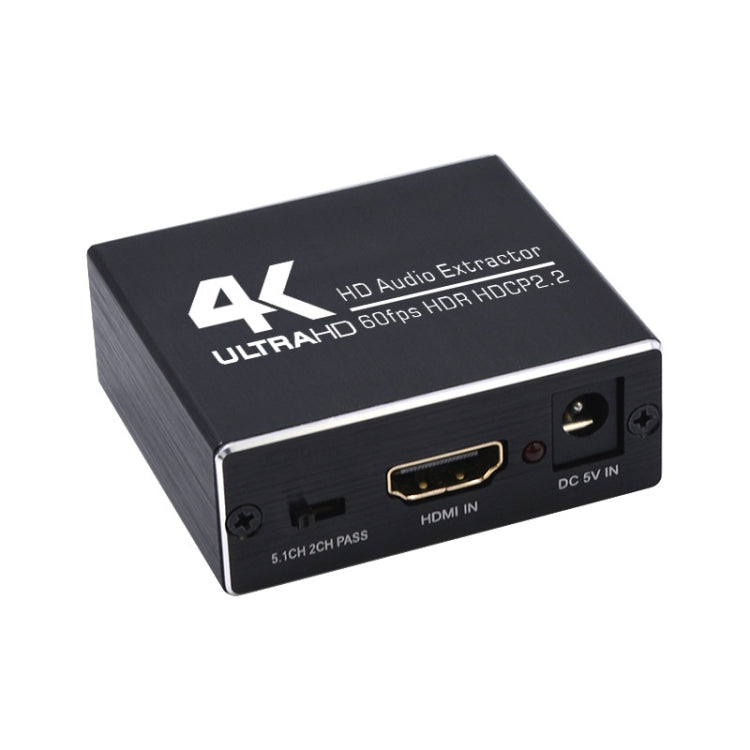 AY78V20 4K 60Hz HDMI 2.0 Audio Splitter 5.1 ARC HD-MI Audio Extractor HDCP 2.2 HDR10 Audio Converter 4K HD-MI Optical TOSLINK SPDIF