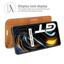 For OPPO Realme GT 5G/Realme Q3 Pro 5G Retro Calf Pattern Buckle Horizontal Flip Leather Case with Holder & Card Slots & Wallet(Yellow)