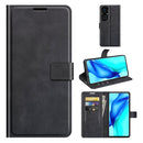 For Huawei P50 Pro Retro Calf Pattern Buckle Horizontal Flip Leather Case with Holder & Card Slots & Wallet(Black)