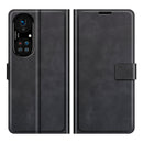 For Huawei P50 Pro Retro Calf Pattern Buckle Horizontal Flip Leather Case with Holder & Card Slots & Wallet(Black)