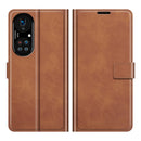 For Huawei P50 Pro Retro Calf Pattern Buckle Horizontal Flip Leather Case with Holder & Card Slots & Wallet(Light Brown)