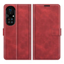 For Huawei P50 Pro Retro Calf Pattern Buckle Horizontal Flip Leather Case with Holder & Card Slots & Wallet(Red)